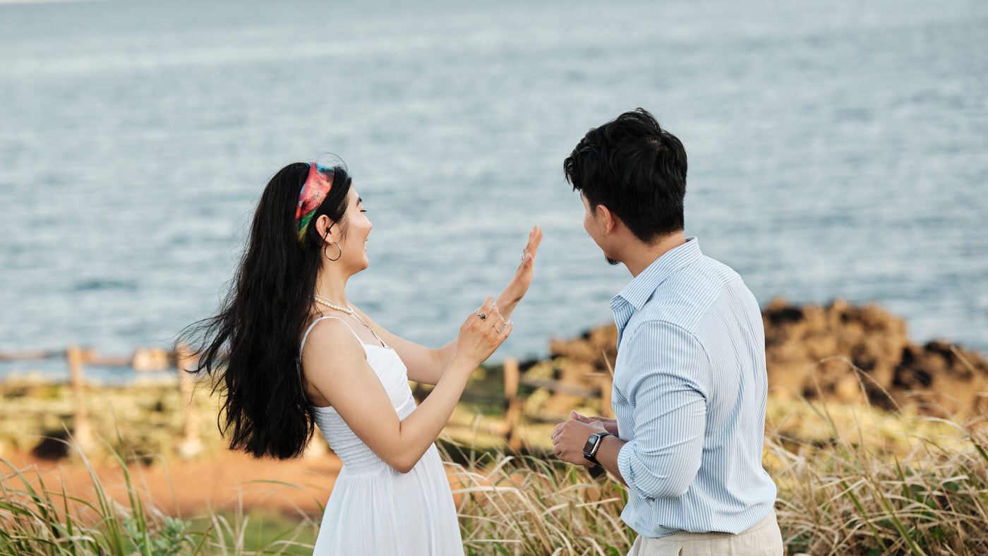Seopjikoji Sunset - Jeju Island Proposal Photographer