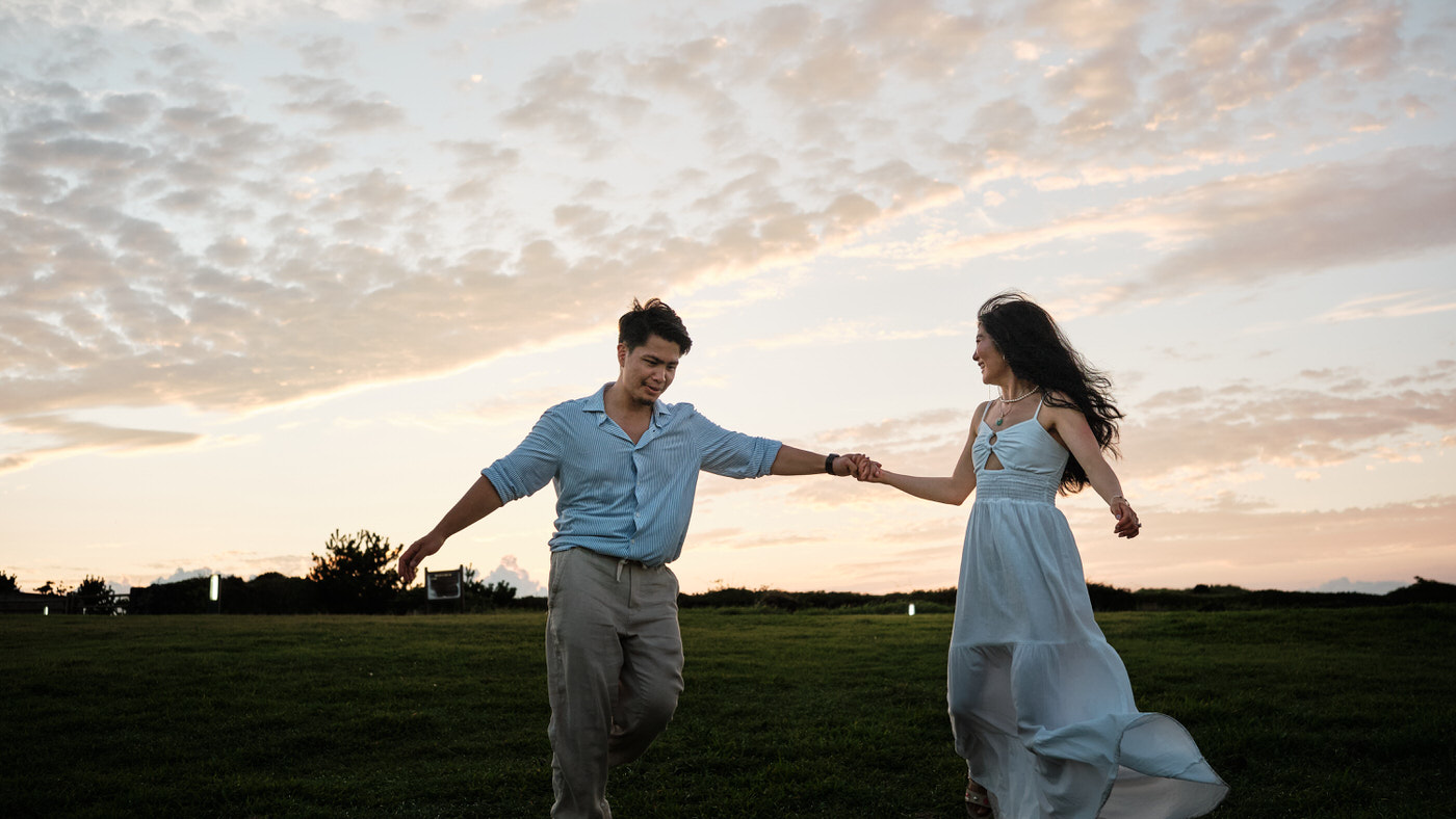 Jeju Island Sunset Couple Photos