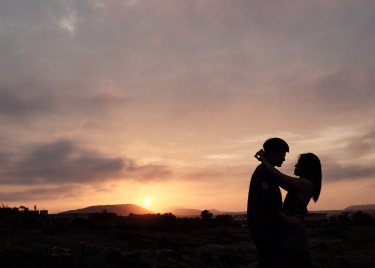 Sunset Proposal on Jeju Island