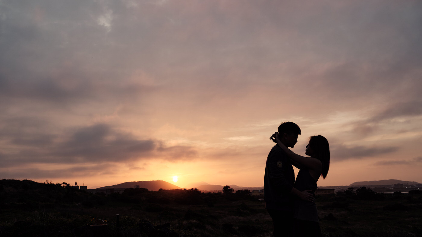 Sunset Proposal on Jeju Island